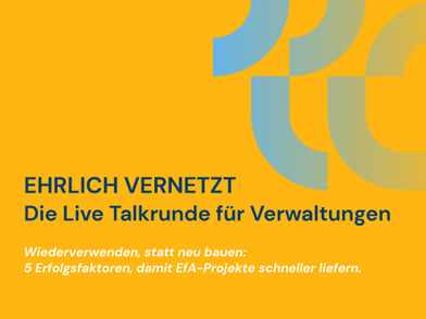 Ehrlich vernetzt – die Live Talkrunde für Verwaltungen März