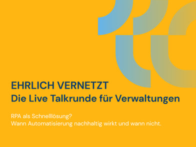 Ehrlich vernetzt – die Live Talkrunde für Verwaltungen Nov.